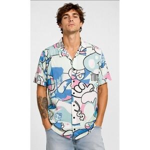Reason Neo World Tokyo Japan Allover Print Small NWT New Excellent T70